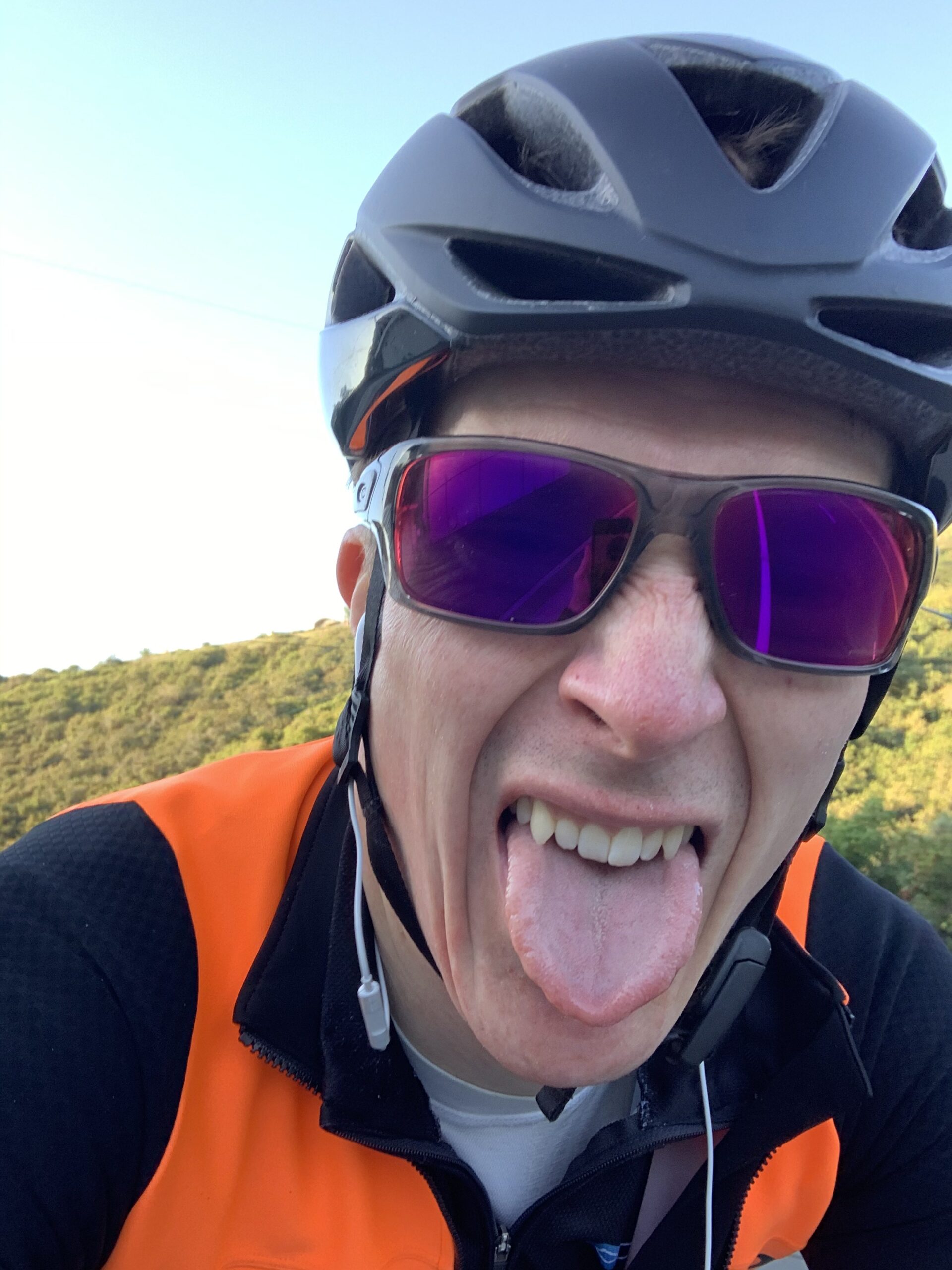 Pav Bryan during seven summits cycling ride