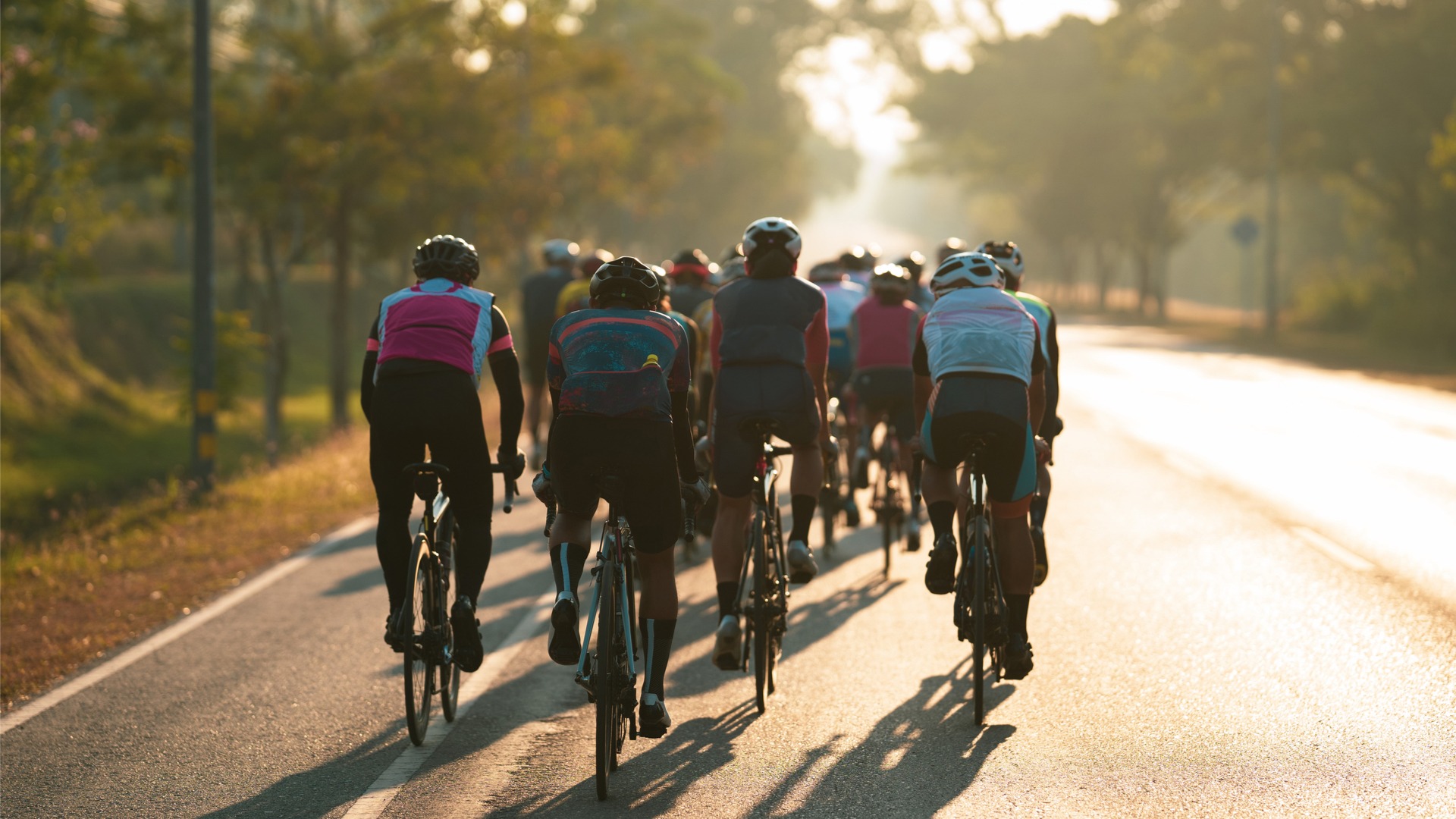 A group of socialising while building their base fitness