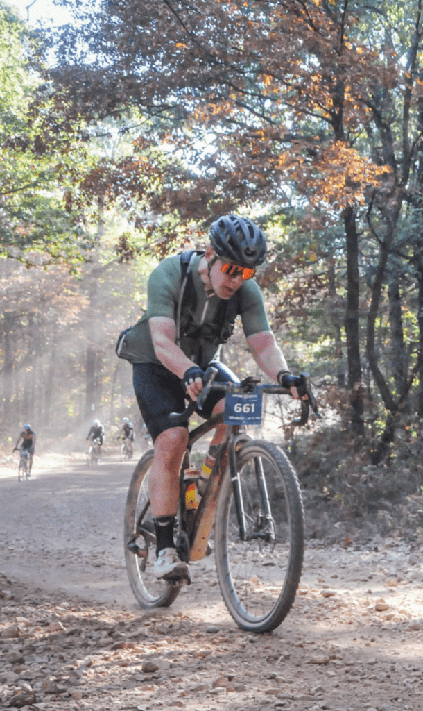 JP enjoying the benefits of gravel cycling nutrition coaching